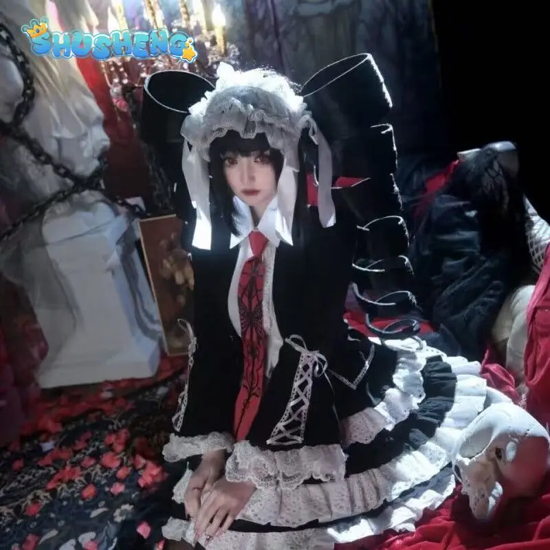 

Anime Celestia Ludenberg yasuhiro taeko Danganronpa Cosplay Costume Gothic New Dress Halloween Party Girl Sweet Coat Suit