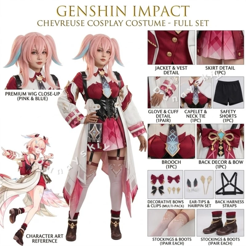 

Костюм для косплея LINNEA из Genshin Impact, женский, в стиле аниме, для Хэллоуина, ролевых игр, вечеринок, комплект для переодевания, в стиле Лолита