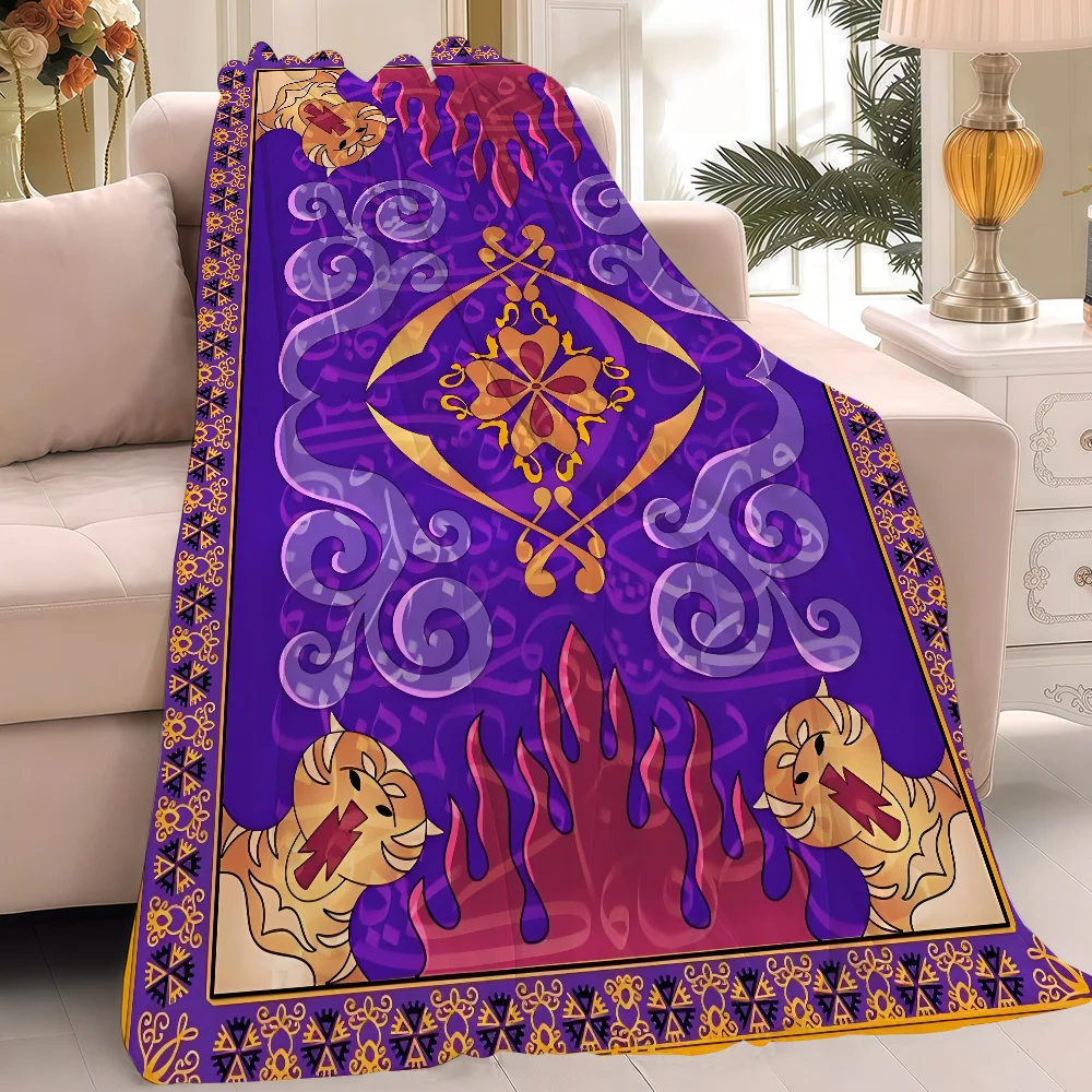 Aladdin 1992 Magic Carpet Throw Blanket Warm And Soft Suitable For Bedroom Living Room Sofa Bed Office Travel Camping
