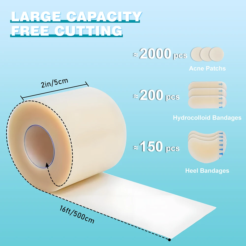 Hydrocolloid Roll For Wound Care Hydrocolloid Patch Bandages With Self-Adhesive Bed Sore Bandages Highly Absorbent For Burn