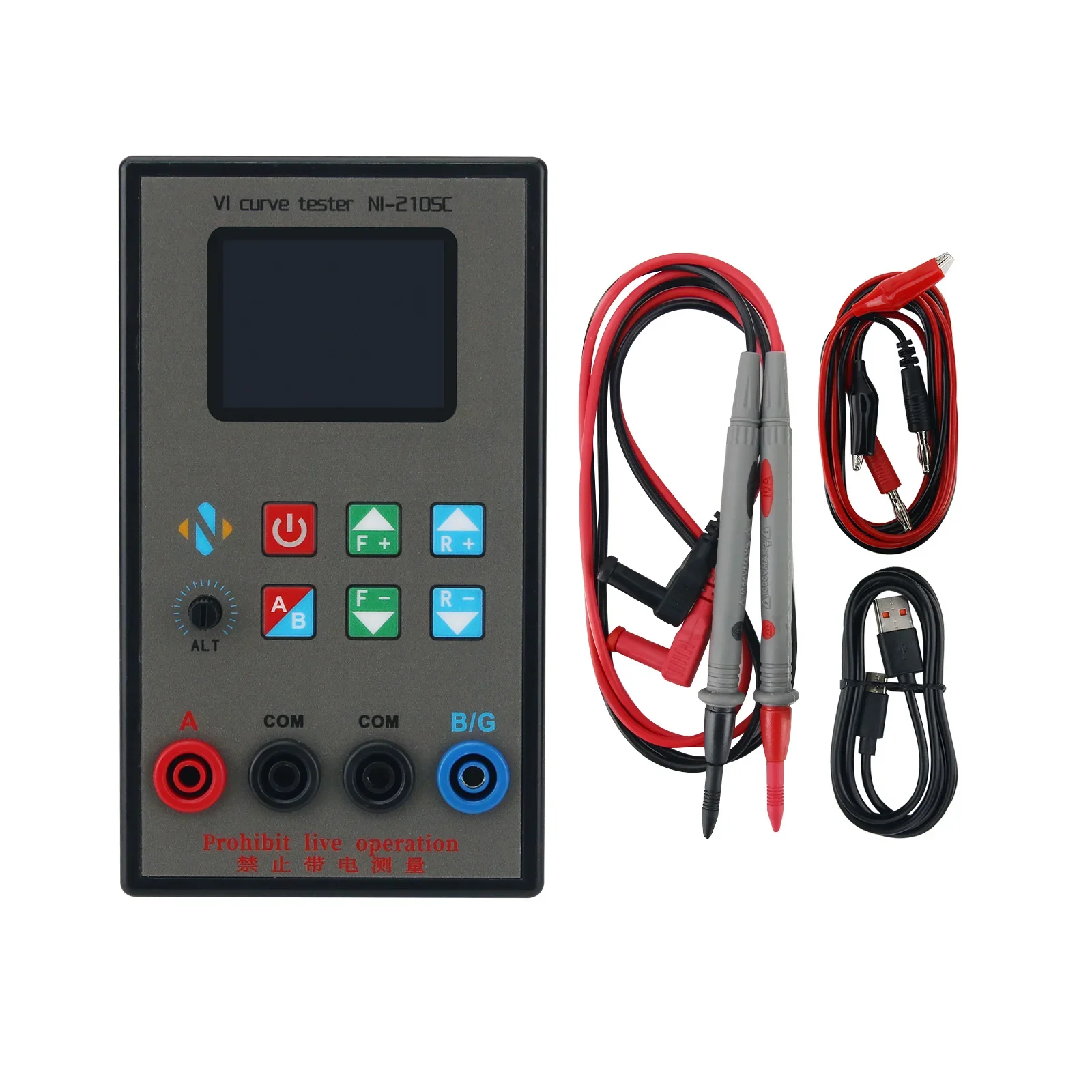 NI-210SC Portable Dual Channel VI Curve Tester with 18 Levels Frequencies Adjustable with 2.0-inch TFT Screen