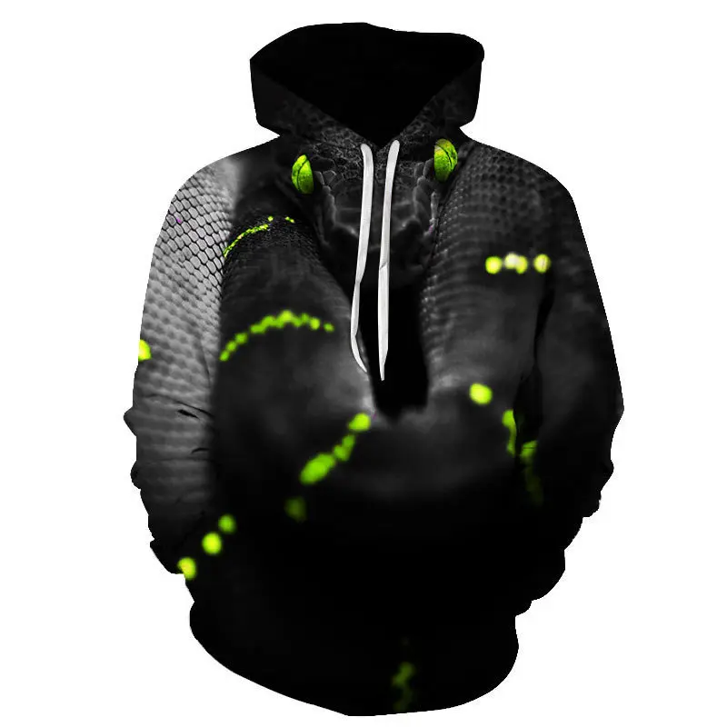 Snake Pattern Fashion Style 3D Printed Hoodies Harajuku Unisex Pullovers Hoodie Casual Sweatshirts Street Top Tracksuit