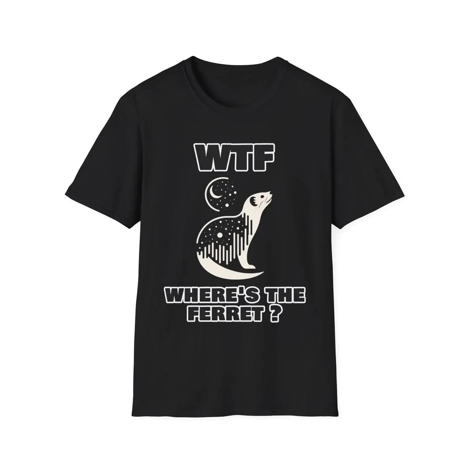 Funny Acronym WTF Where's The FerreT T Shirt vintage Washed Versatile Comfortable Unisex Casual Top For Everyday Wear Soft