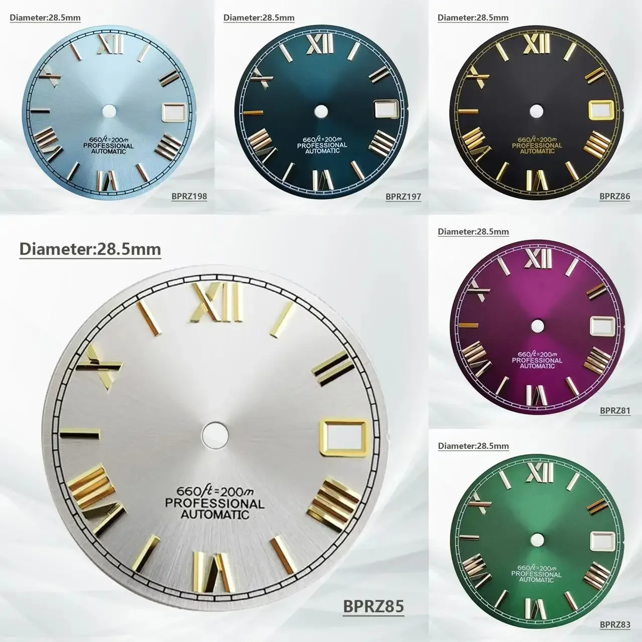 

28.5mm NH35 Roman numbers dial S dial hands pointers needles for NH35 NH36 movement watch accessories repair tools mod parts