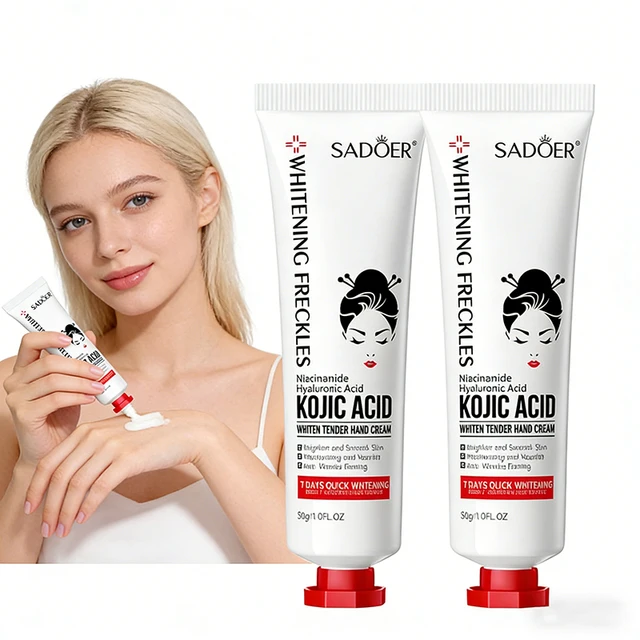 SADOER Krem do rąk z kwasem kojowym Nawilżający Odżywczy Rozjaśniający Nawilżający Krem do rąk Uroda Ręce Produkty do pielęgnacji skóry