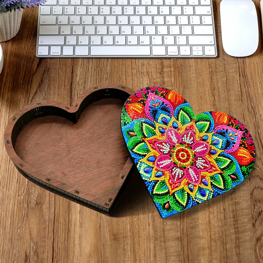 

Шкатулка для украшений из дерева с кристаллами и стразами, с дизайном цветов и птиц, органайзер для колец, ожерелий и браслетов, тюльпан, для взрослых