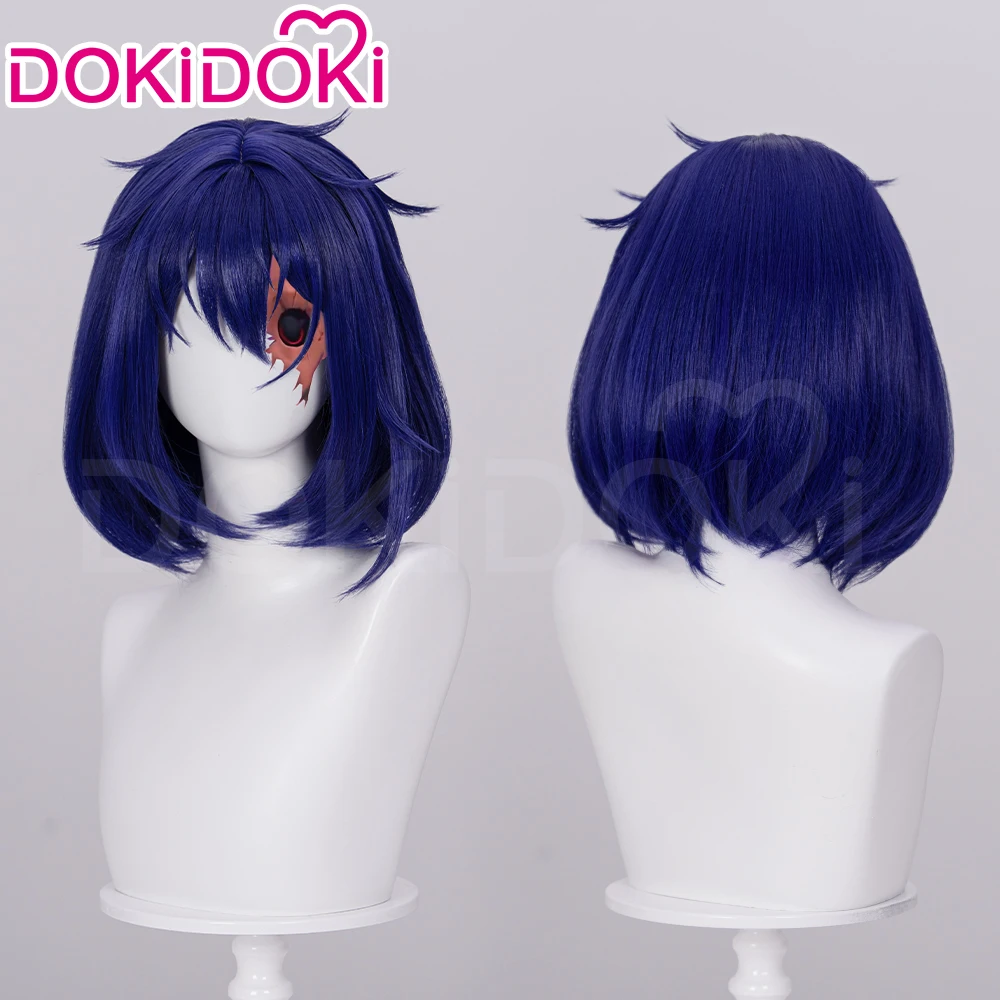 ميتا شعر مستعار لعبة MiSide تأثيري DokiDoki المرأة لطيف شعر مستعار قصير مقاومة للحرارة الشعر ميتا تأثيري غطاء شعر مستعار مجاني