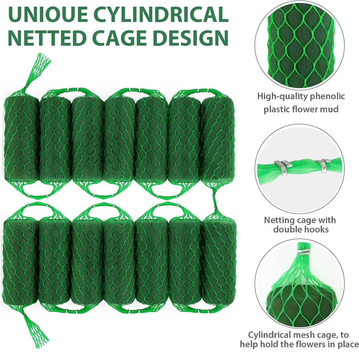 

14 шт., гирлянда из пенопласта с цветочным принтом, 6,8 фута, комплект губчатых блоков для цветов, впитывающий держатель для цветов, арочная дверь, сухие пенопластовые кирпичи для сада