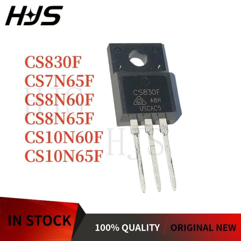 5pcs NOVO CS8N65F CS830F CS7N65F CS8N60F CS10N60F CS10N65F TO-220F MOS FET de alta potência em estoque