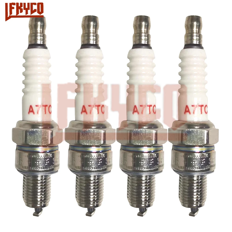 Corrida 1 eletrodo Spark Plug A7TC para GY6, Scooter ATV, Dirt Bike, Kart, Acessórios de ignição de motocicleta, 50CC, 110CC, 125CC, 150CC