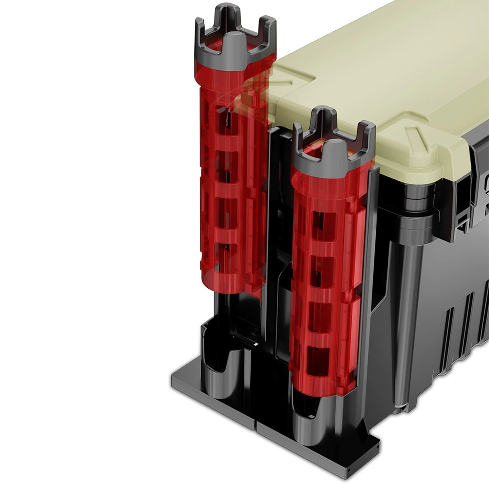 Scatola da pesca in plastica Porta canna da pesca Scatola da pesca multifunzionale Supporto per canna Scatola da pesca Scatola portaoggetti per asta Supporto per asta
