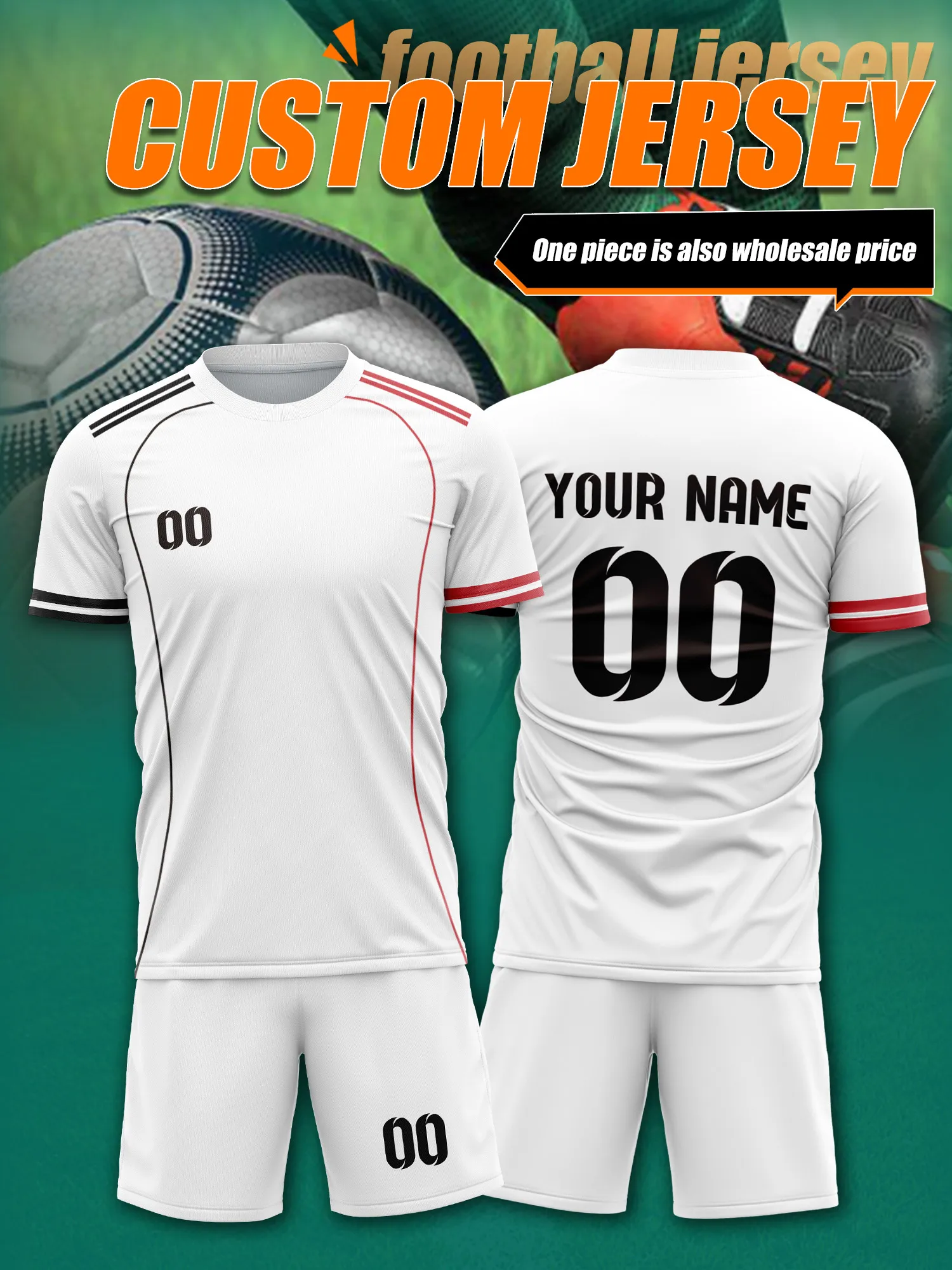Camiseta de Fútbol Personalizada con Número e Imagen, Conjunto con Mangas con Volantes para Niños Pequeños, Ropa Deportiva Suave y Linda para Niños