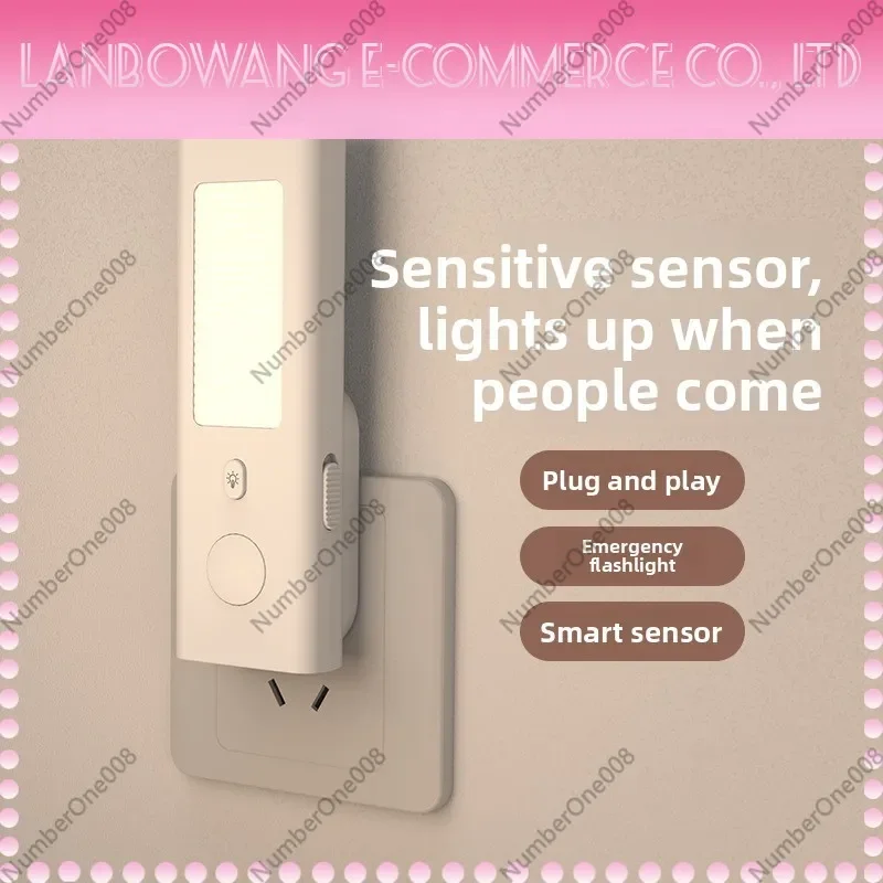 Motion Sensor Night Light - Plug-in with Switch, Instant-on Energy Saving LED for Hallway Bedroom, Auto on/Off