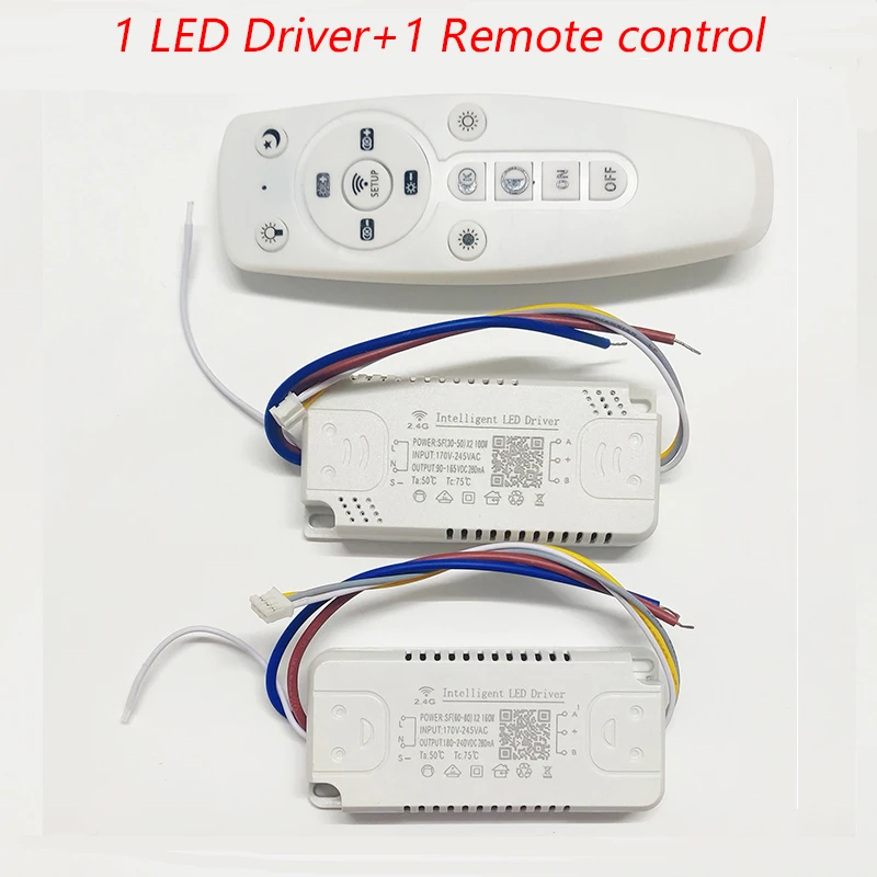 Intelligent LED Driver (20-40W)X2 (30-50W)X2 (40-60W)X2 (50-70W)X2 (60-80W)X2 APP and 2.4G remote control LED transformer.