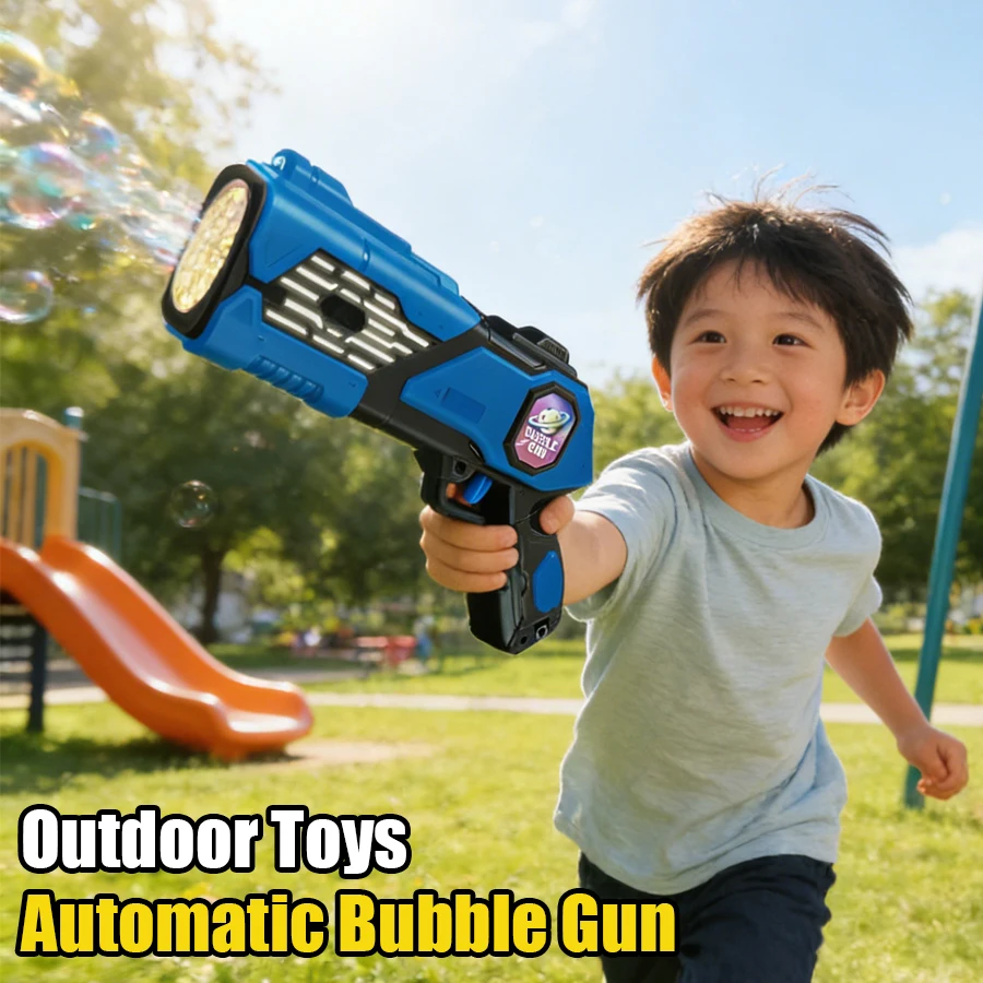 Lo spazio interstellare completamente automatico della pistola a bolle con luci Soffiatore di bolle di sapone Festa di nozze Giocattoli per bambini per regali per bambini