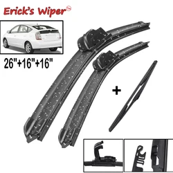 Erick's Wiper Front & Rear Wiper Blades Set Kit For Toyota Prius 2003 - 2009 Windshield Windscreen Window Brushes 26