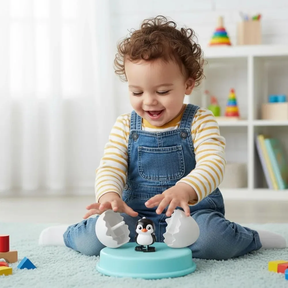 Juguete de pato que camina de cuerda, huevo para incubar, modelo de Animal, montaje divertido, vástago educativo, regalo creativo para niños, niños y niñas