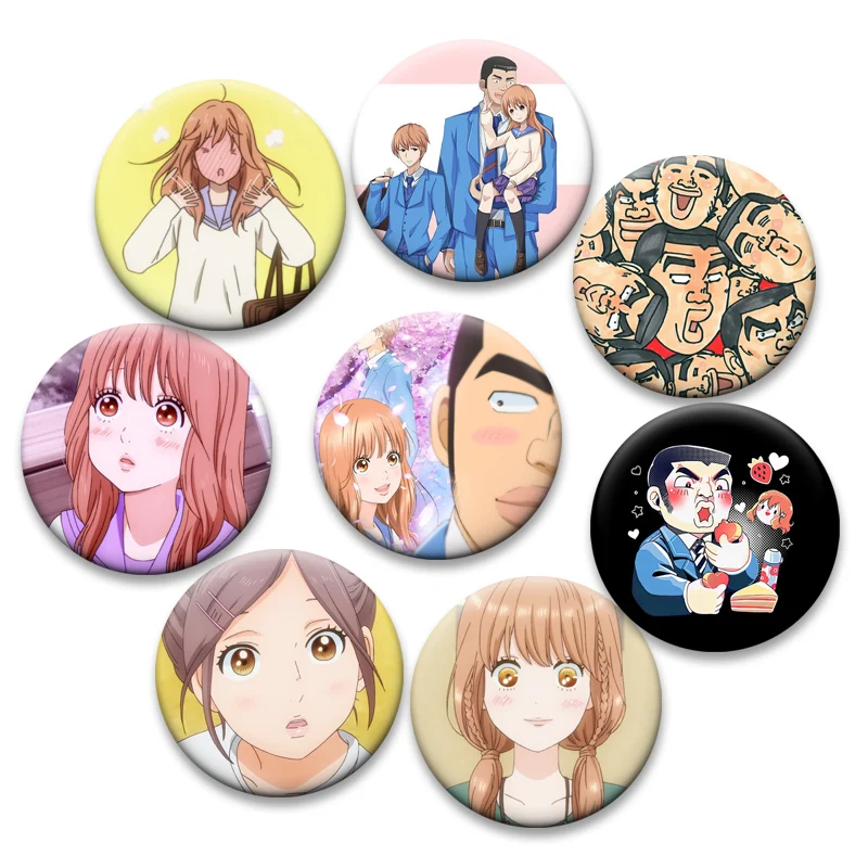 

Ore Monogatari!! Brooches for Backpack Accessorie Anime Figure Lapel Pins Rinko Yamato,Takeo Cartoon Badge Bag Cothes Decoration