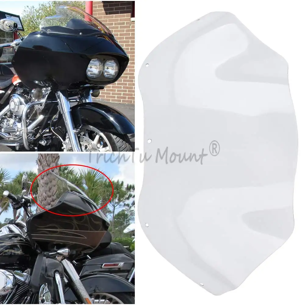 

12.5 inch Motorcycle Windshield Fairing Front Windscreen Cover Wind Deflectors Clear For Harley Touring Road Glide Ultra 1998-13