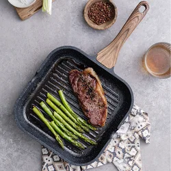 Non-Stick Steak Frying Pan Breakfast Pan Thickened Egg Pancake Maker Induction Gas Universal Outdoor Camping Saucepan Omelet Pot