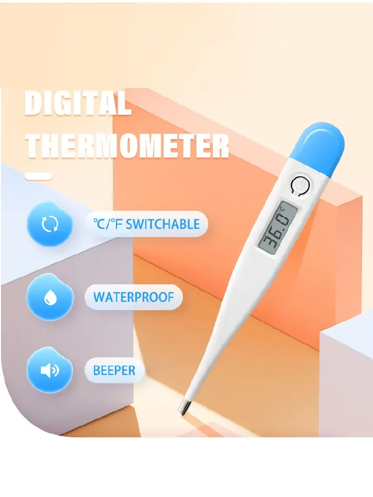 1PC Digital Thermometer C&F Switchable For Baby Cheap Electronic Thermometer Fever Alarm in 60seconds Oral Type Home Using