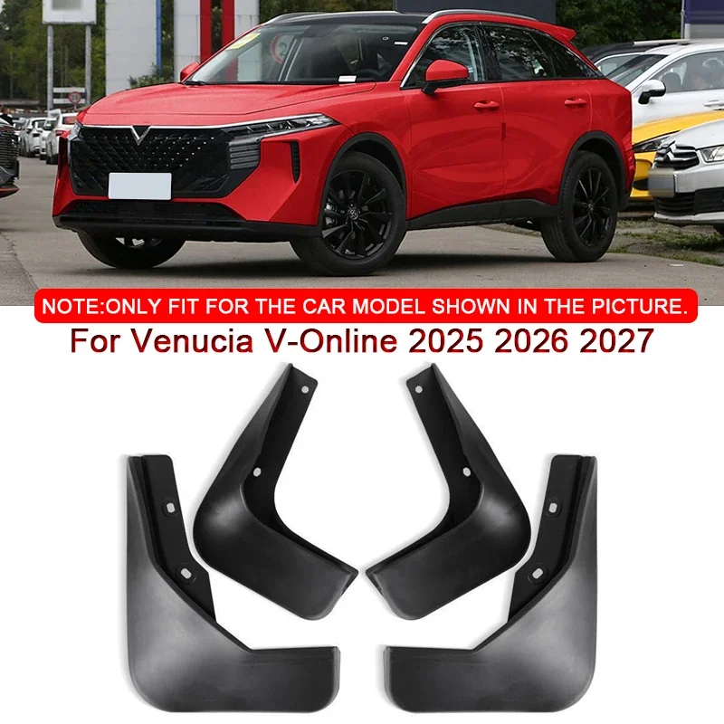 

For Venucia V-Online 2025 2026 2027 Car Styling ABS Car Mud Flaps Splash Guard Mudguards MudFlaps Front Rear Fender Accessories