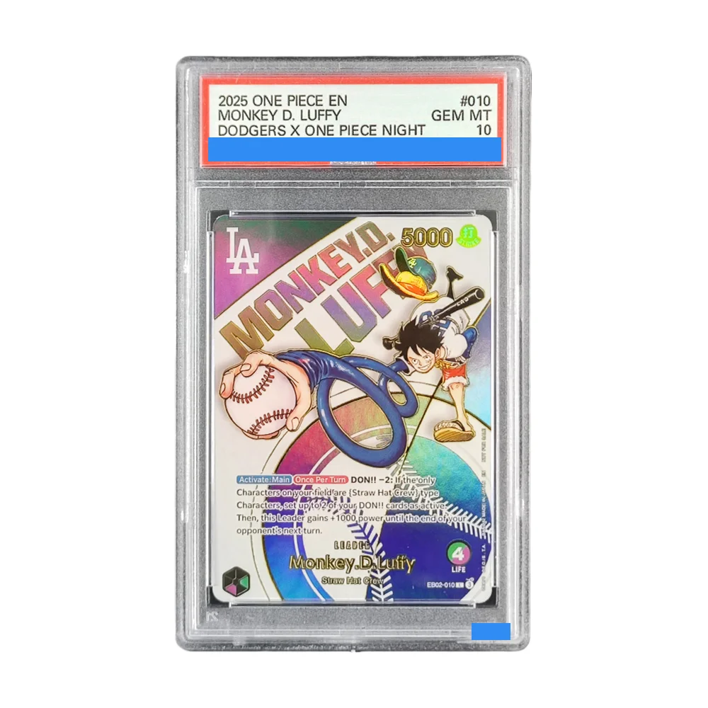 Сделай-сам-промо-материалы-по-one-piece-Коллекционная-игровая-карта-010-monkey-d-luffy-dodgers-x-one-piece-night-eb02-010-аутентифицированная-классификация-10