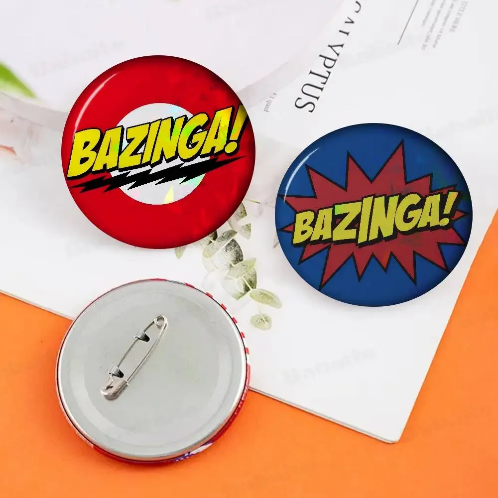 The Big Bang Theory Bazinga Cartoon Cute Soft Button Pin Bright Printed Icon Gift Friends Badge Collar Brooch Lapel Pin Metal