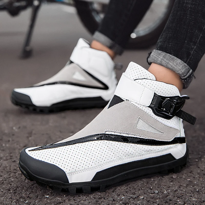

Motorcycle protective riding boots high top fashion men's four season off-road high top breathable travel equipment cycling boot