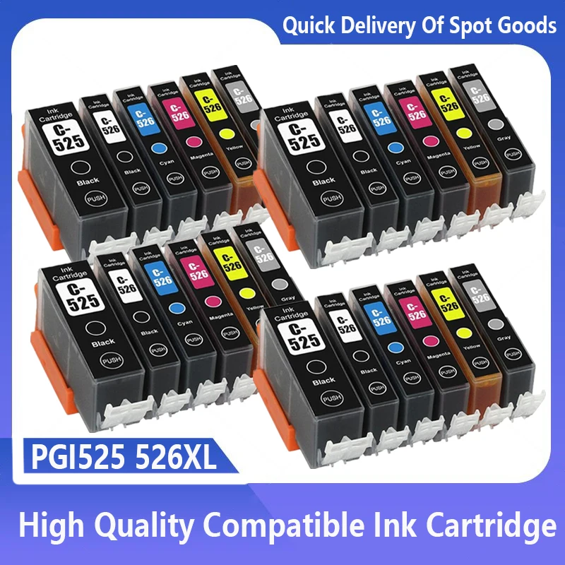 

PGI525 PGI 525 CLI-526 PGI-525 PGI-525XL Ink Cartridges For Canon Pixma MG-5150 MG-5250 MG-5350 MG-6150 Printer