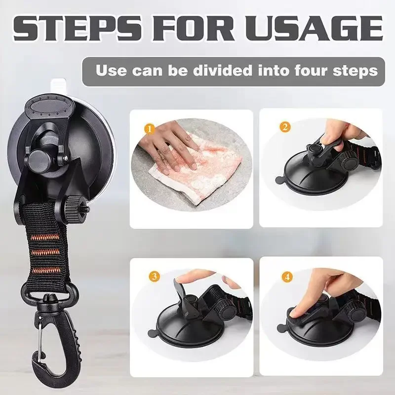 1/8 Pcs Tent Suction Cups, Powerful Anchor Hooks for Car Side Tarps & Camping view 5