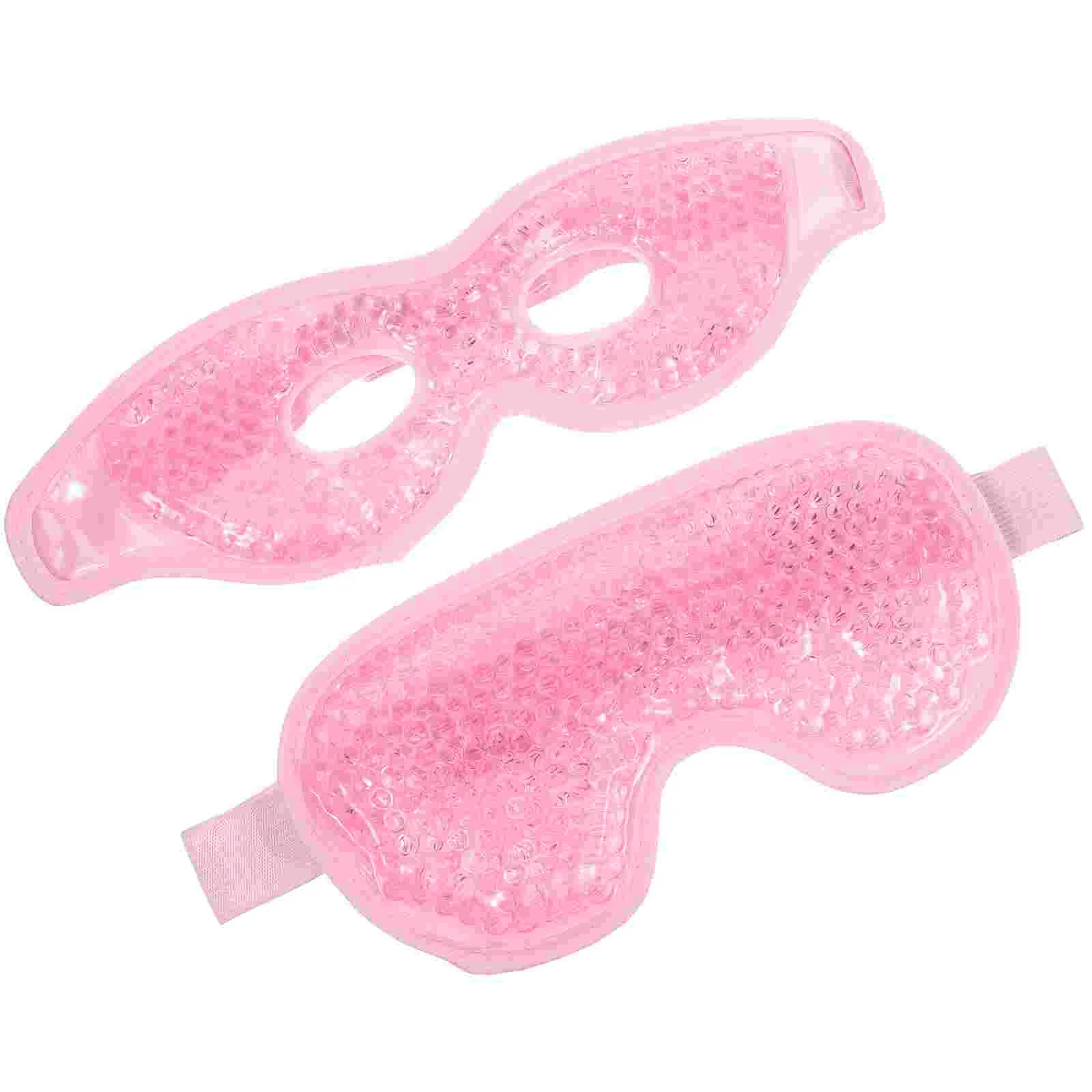 2 Pcs Eye Gel Relieve Fatigue Cold Pads Portable Cooling Gels Pink Packs Child