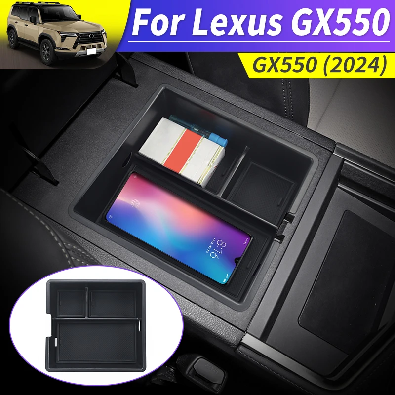 For 2024 Lexus GX550 Upgrade Interior Decoration Accessories GX 550 center console Armrest box storage box compartment tray