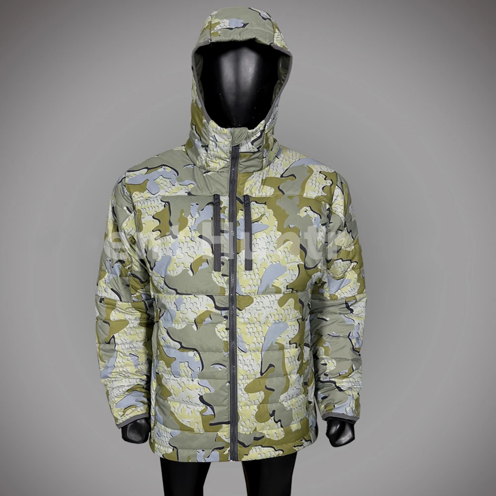 

Customizable Men's Waterproof Tactical Hunting Jacket With Insulated Chest Pocket Front Pocket Winter Down Jacket Camouflage