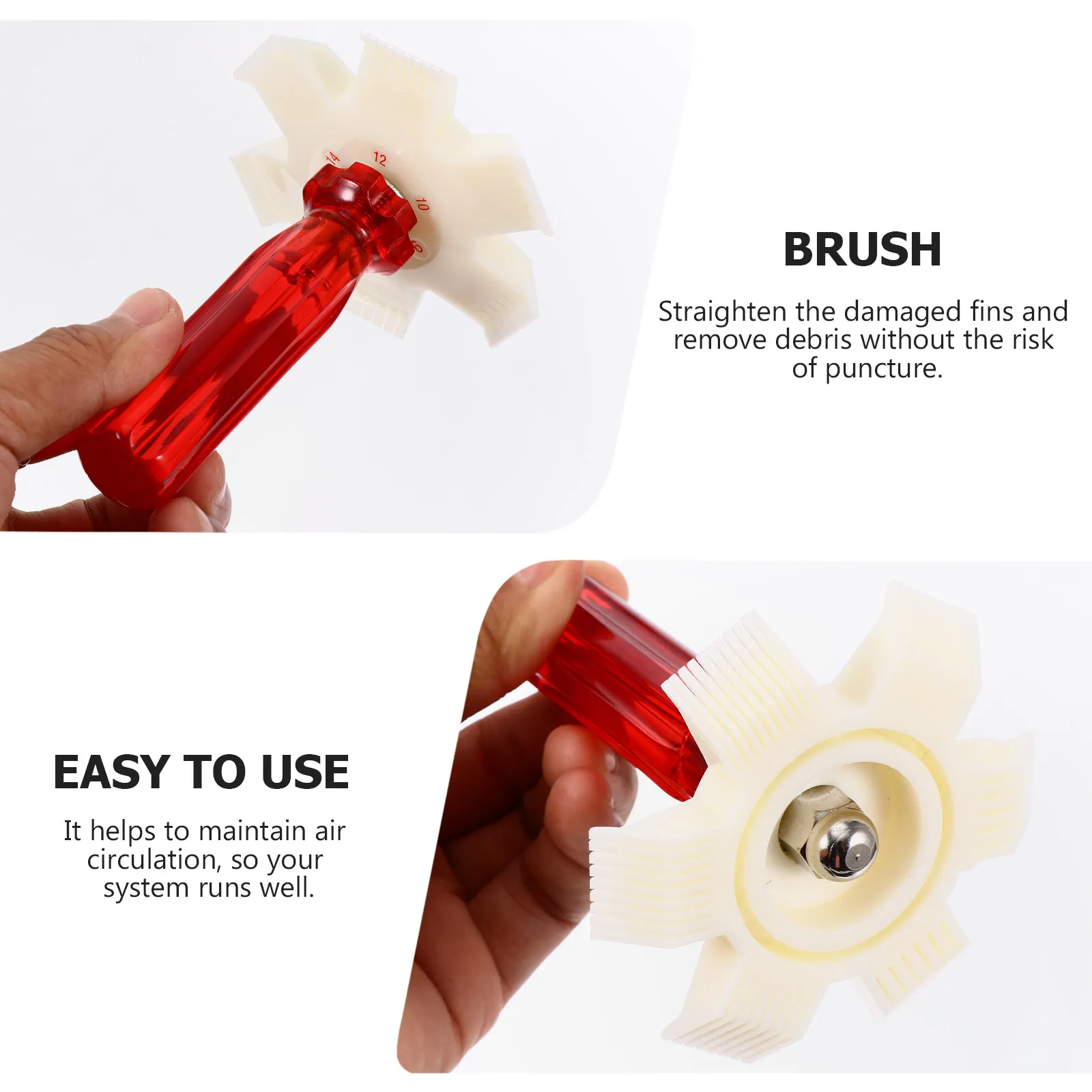 1Pcs Evaporator Fin Brush Condenser Straightener Cleaning Tool for Air Conditioner Radiator Oil Cooler Fin Alignment Repair