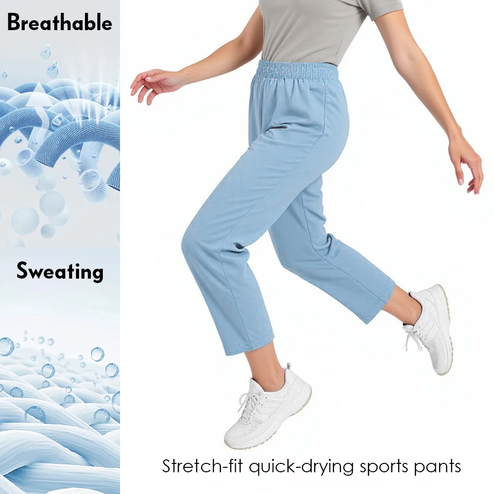 弾性ナースパンツ女性の手術着パンツ夏のズボン黒弾性ウエスト大きいサイズ速乾性ドクターワークパンツ