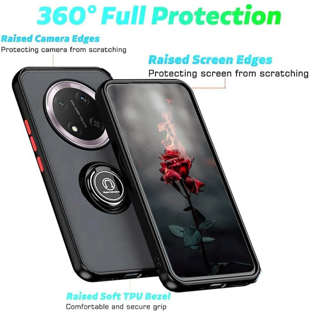 Casing Armor Matte untuk Honor Magic 7 Lite 5G Magic7 Pro X9c Cincin Penutup Dudukan Magnetik Tahan Benturan Coque Fundas