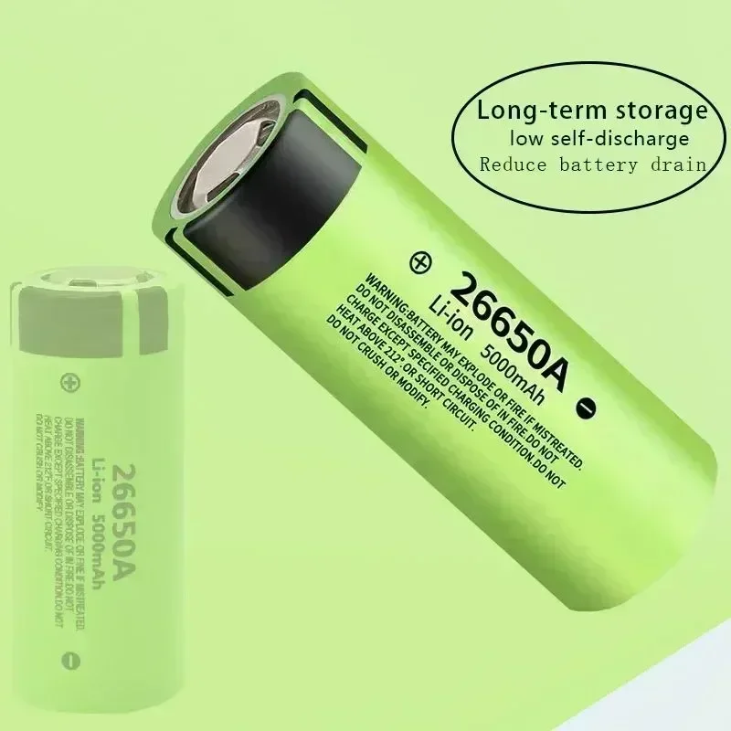 2024 Original New 26650 battery 5000Mah 3.7V 20A lithium-ion rechargeable battery suitable for 26650 LED flashlights and cameras