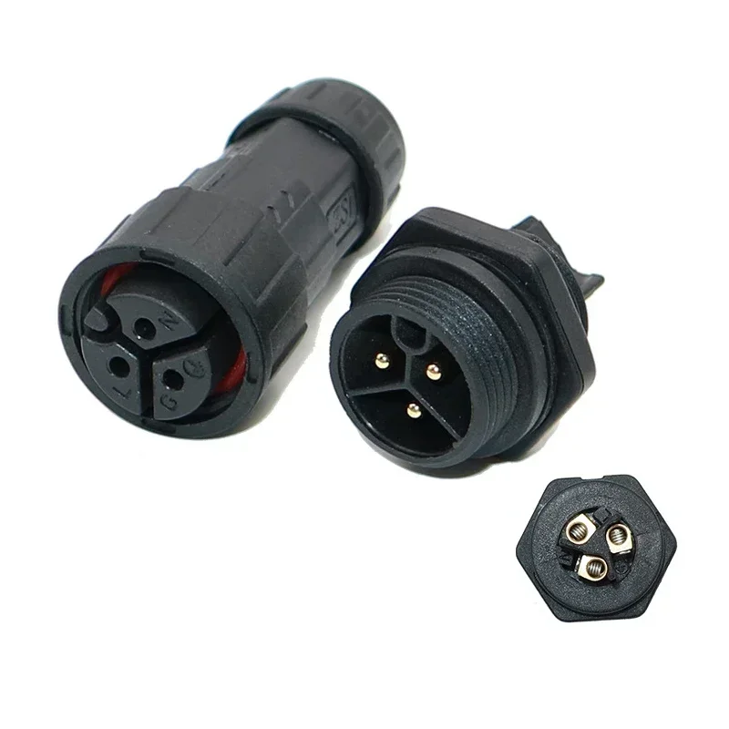 Waterproof M19 2 3 4 5 6 7 8 Pin Cable Connector IP68 Panel Power Plug Socket Male Female Soldering/Screw Wiring Type Wire Plugs