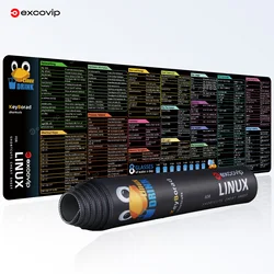 EXCO Linux Mouse Pad Large Commands Line Shortcuts Mousepad for Unix Red Hat Ubuntu OpenSUSE Arch Debian Programmer Desk Mat