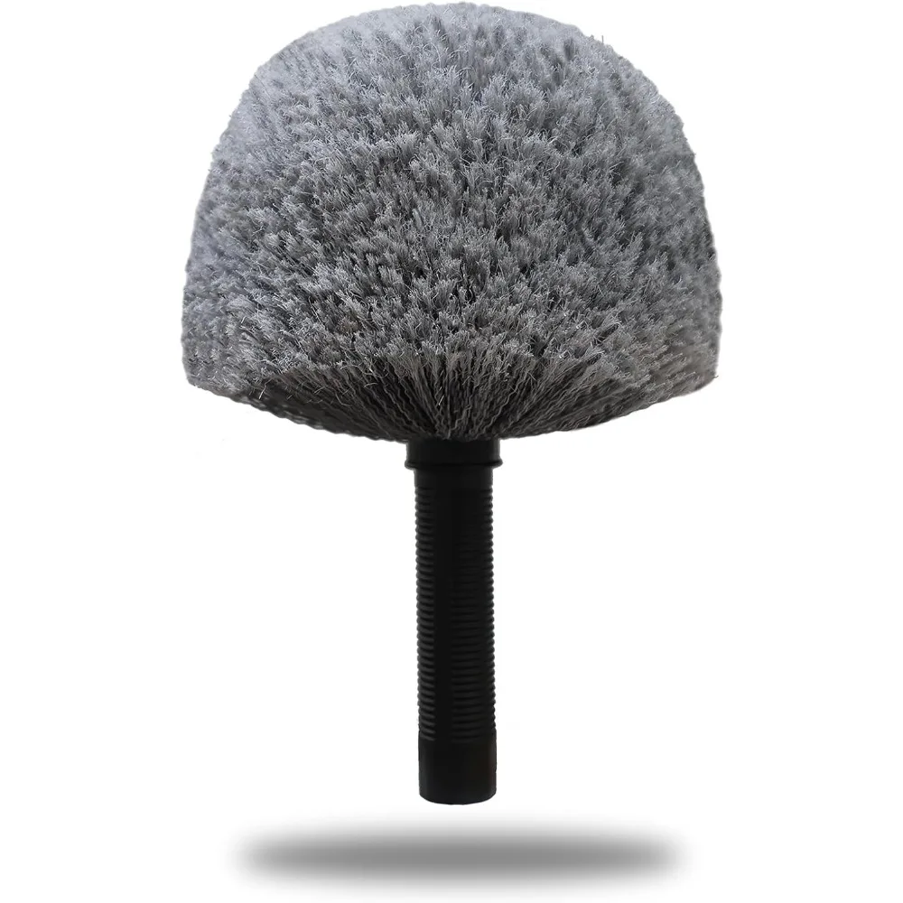 

Серая угловая щетка для пыли с паутиной - высокоэффективный инструмент для чистки паутины с поворотной головкой для чистки в помещении и на открытом воздухе