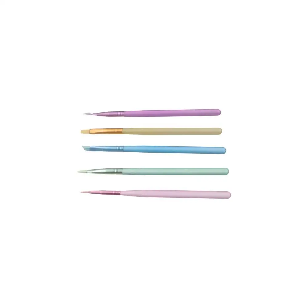 5 pz/set disegno fiore linea griglia nail art fodera pennello gel UV estensione pittura per unghie fai da te disegno per unghie penna disegno in polvere liquida