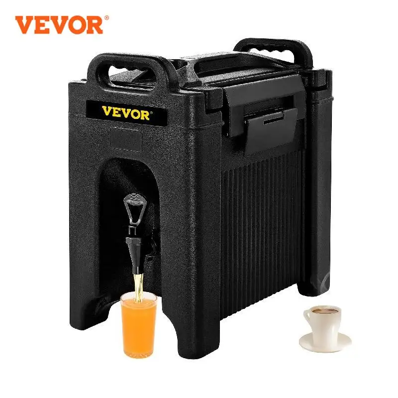 

VEVOR Insulated Beverage Dispenser 2.5/5 Gal Double-Walled Beverage Server w/PU Insulation Layer Hot and Cold Drink Dispenser