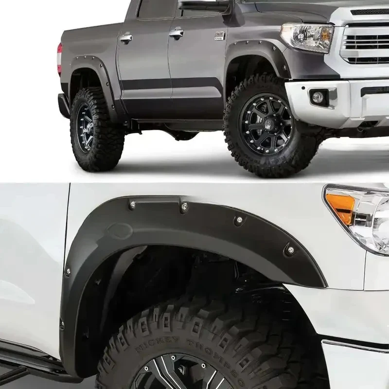 

Накладки на крылья (расширители) для Toyota Tundra 2014-2017, стиль Smooth Stripe, 2 пары/комплект