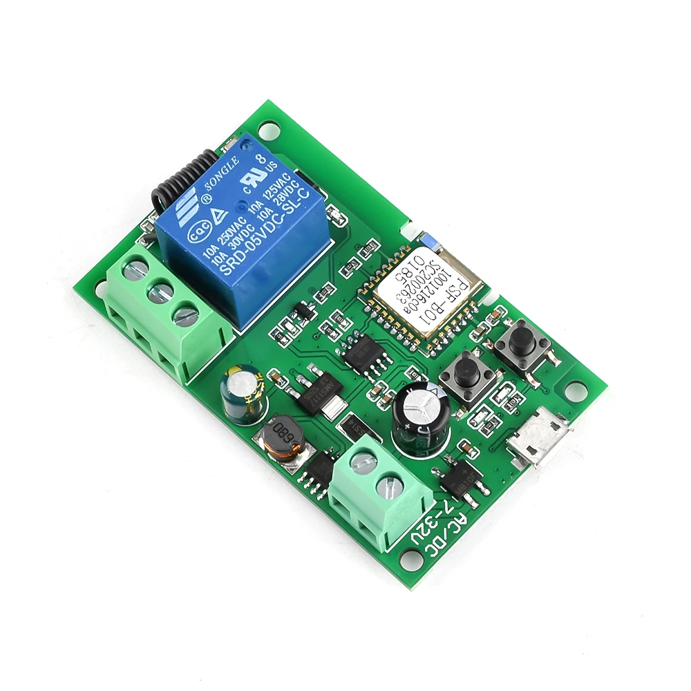 DC 5-32V WiFi relay module Things Smart Home Remote Control Switch RF 433 Remote Control Relay Module 5V 12V 24V