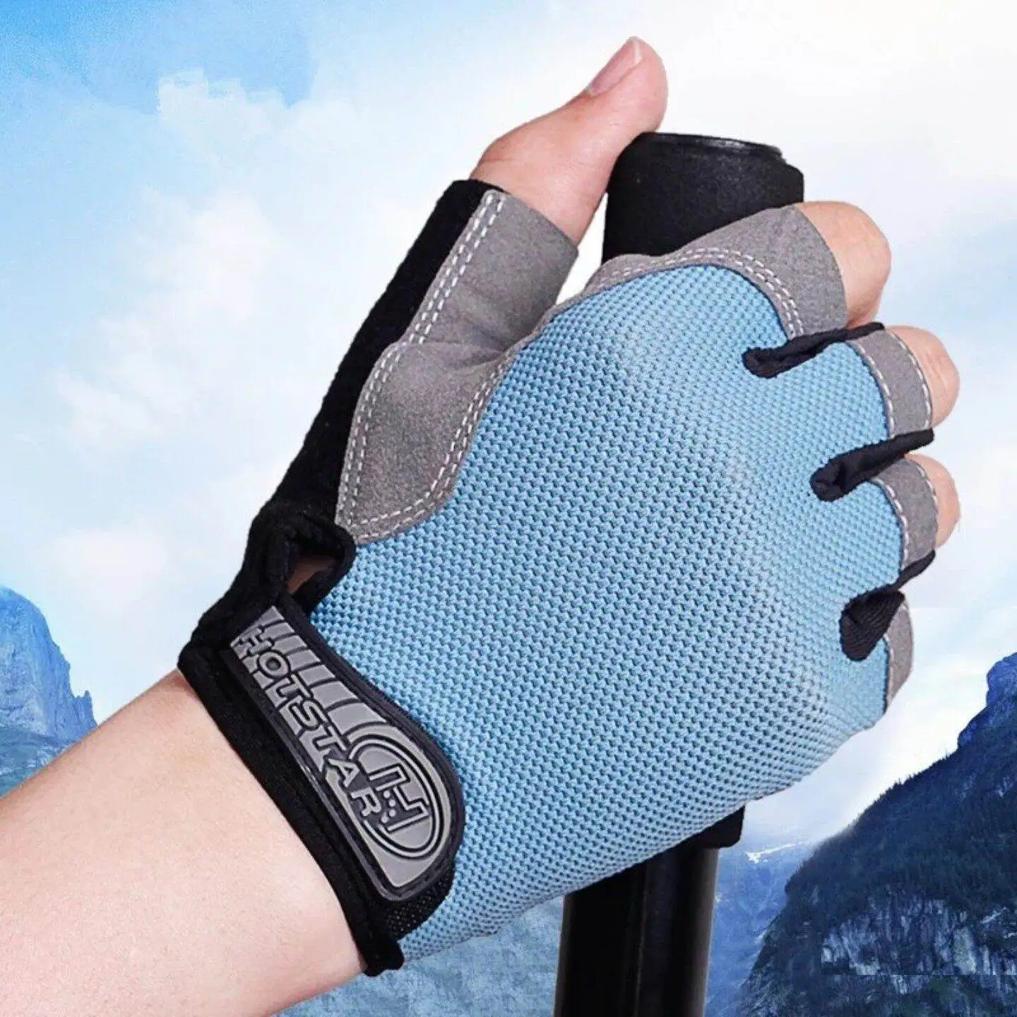 

Outdoor Fiing Mountain Climbing Breathable Qui Dry Anti-Slip Hiking Fitn Cycling f Finger Protective Gloves ex