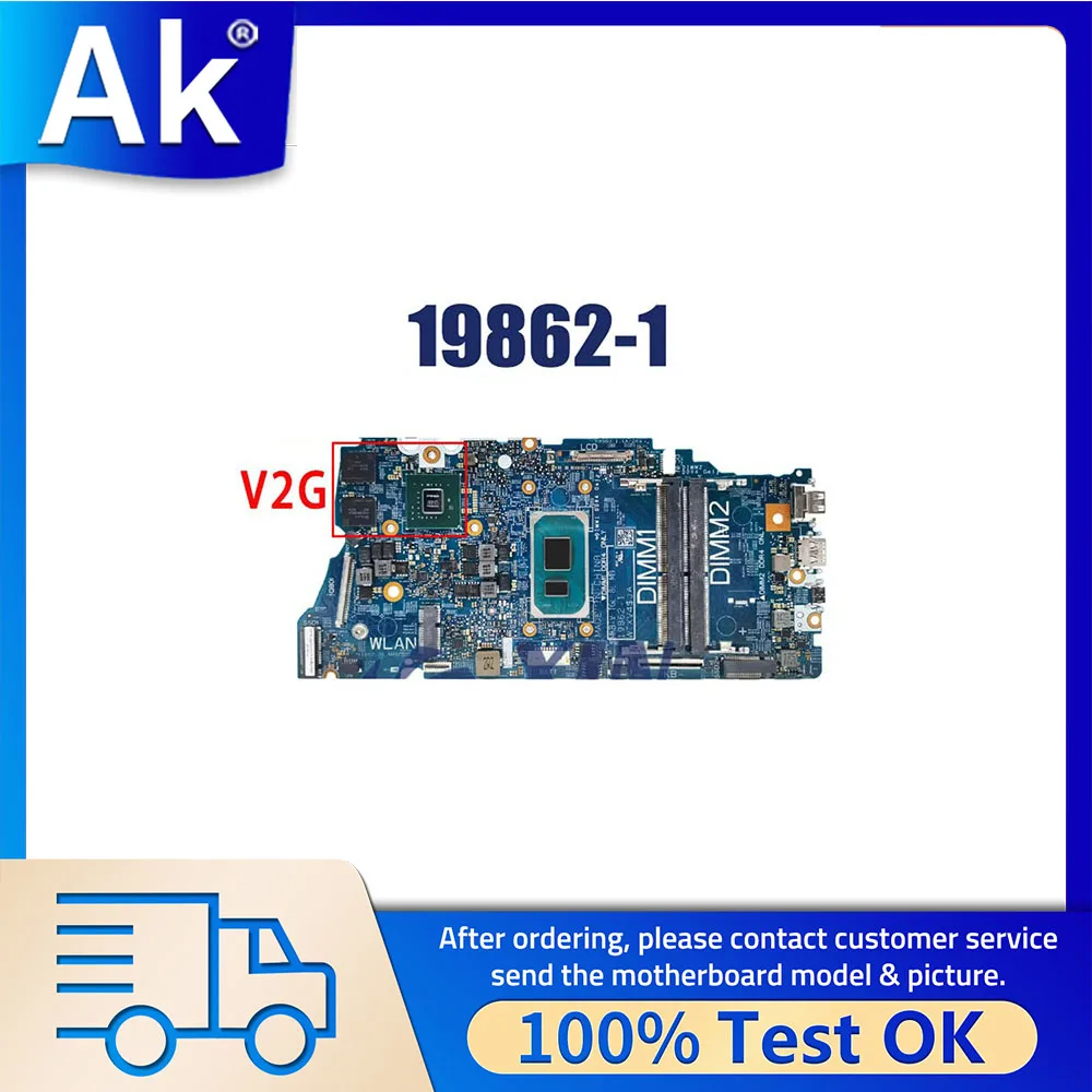 Laptop Motherboard For Dell Vostro 5402 5502 19862-1 0G0XMN 04D2JV 010GRP 0H2F8K Notebook Mainboard with i7 11th Gen Systemboard