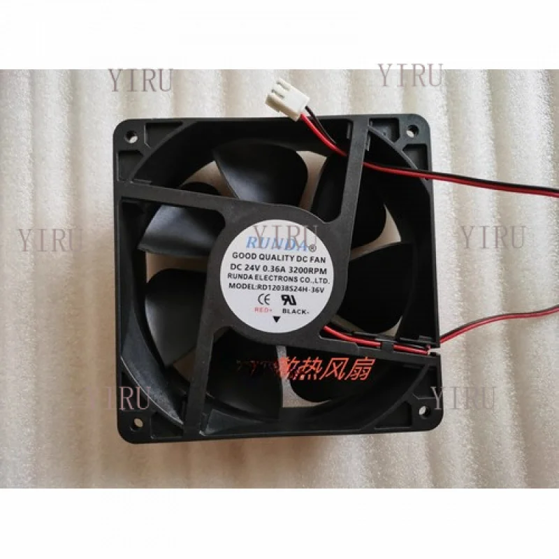 

L for RUNDA RD12038S24H-36V DC24V 0.36A 12CM 2-Pin Cooling Fan