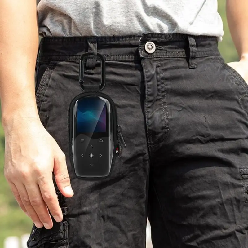 T5ea Nylon e TPU Protetive Sleeve Travel Case para NWE394 Dispositivos MP3 estreitos apresentam design amigável toque e clipe