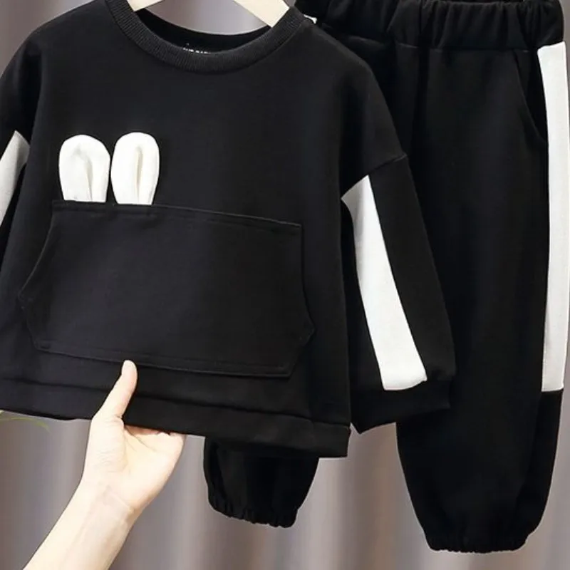 Girls Sweatshirts +Pants Kids Sets Children\'s Set 2PCS/Set 2023 New Arrive Spring Autumn Jogging Suit High Quality Child Clothin